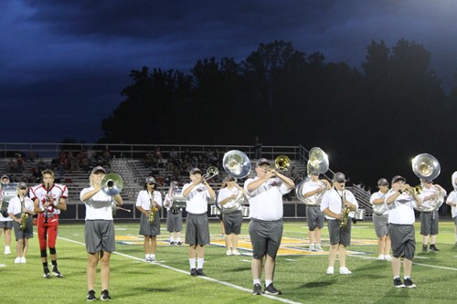 The Piketon Band at the first football game at South Point, Ohio.