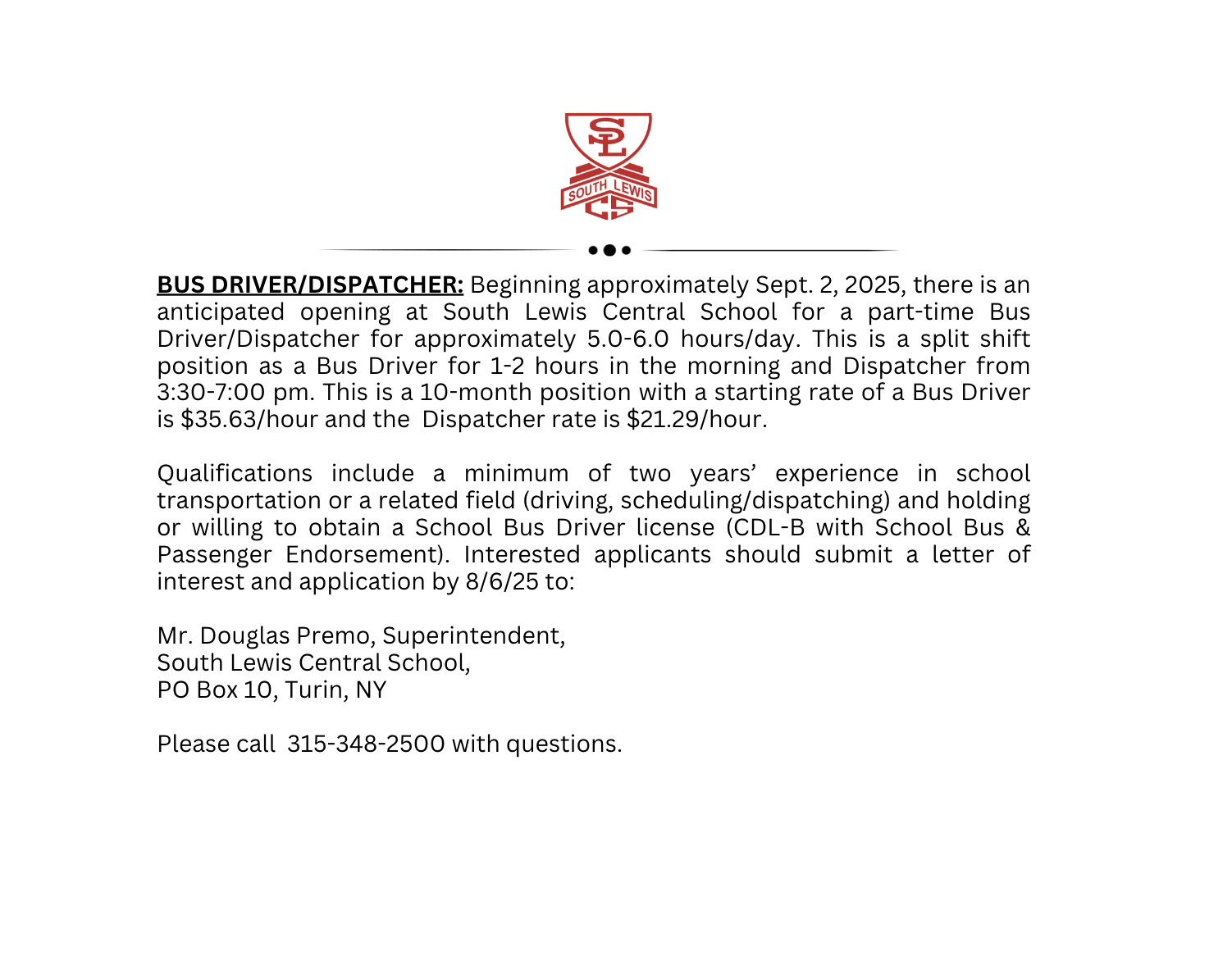 Bus Driver Dispatcher