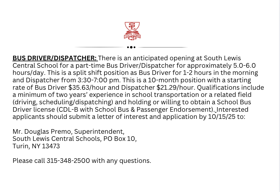 bus dispatcher opening