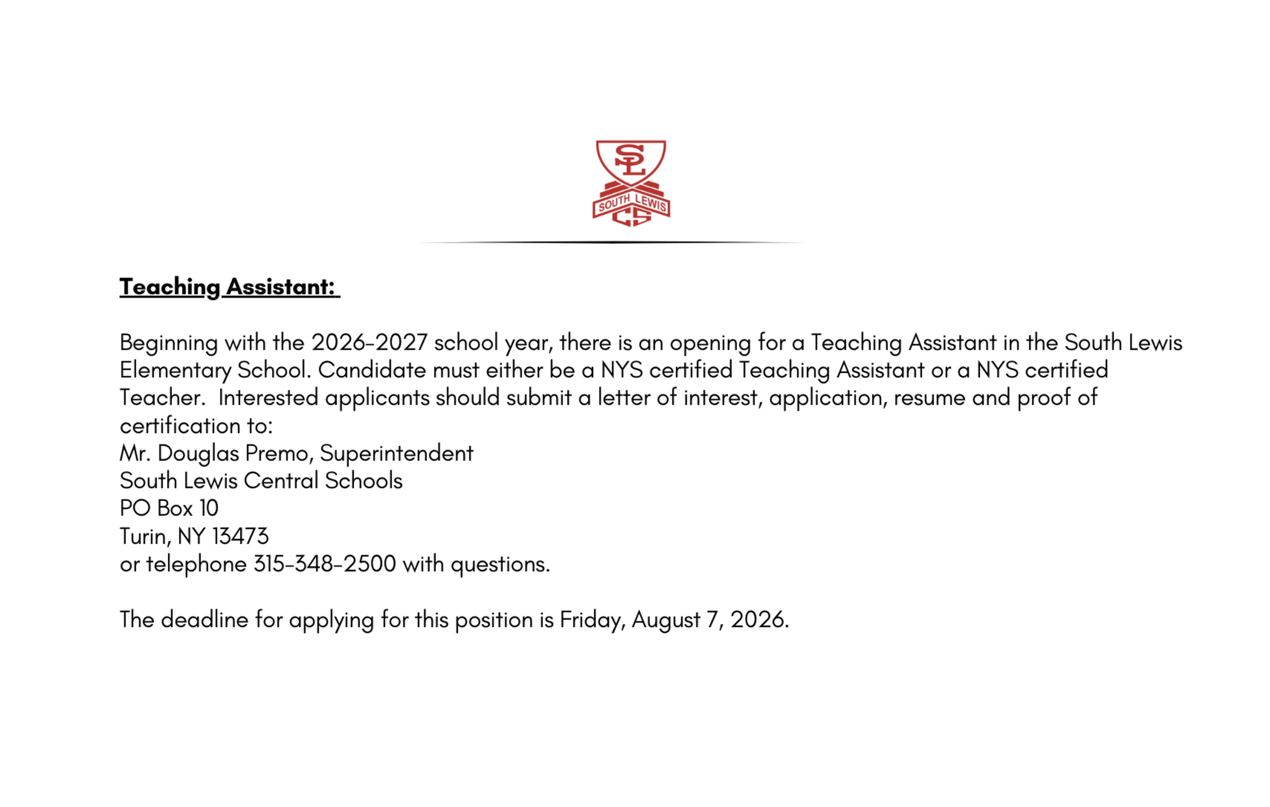 Documents | South Lewis Central School