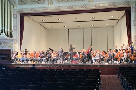 NHS Orchestra Performs on Stage at the USD Festival in 2020