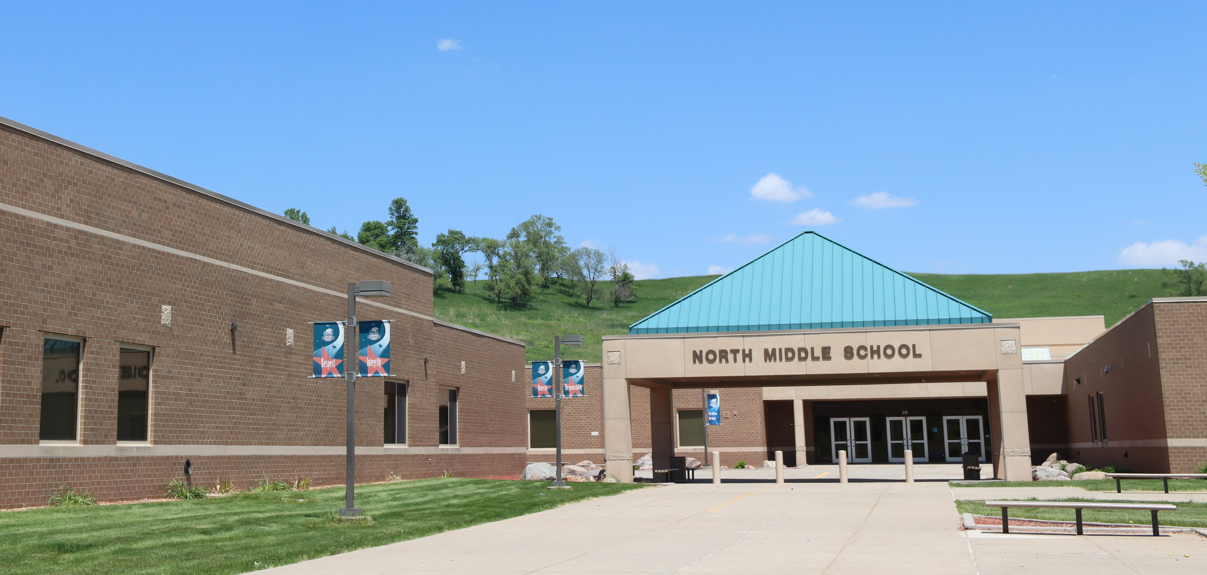 Exterior of North Middle school building