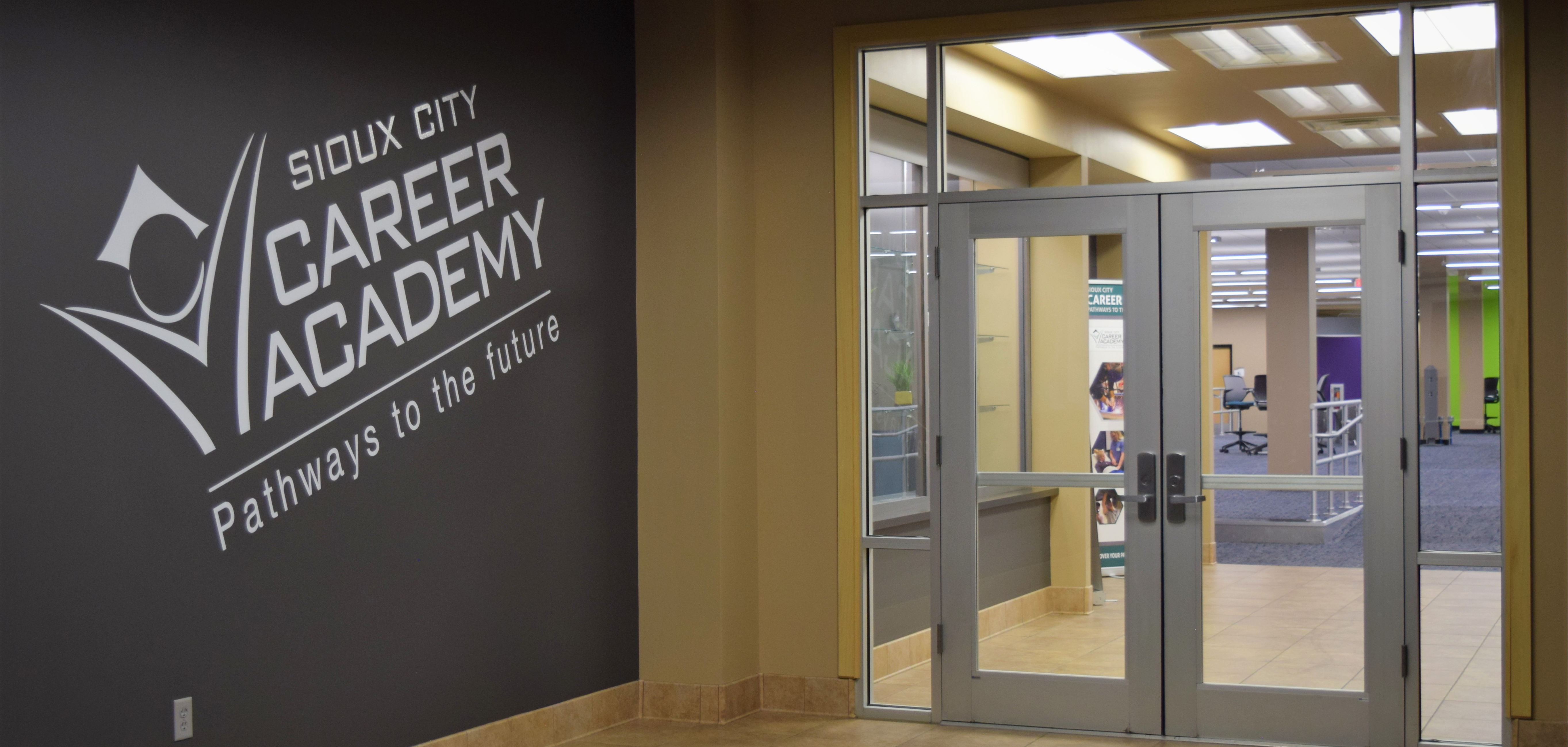 Entrance hallway to Sioux City Career Academy