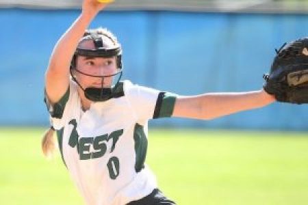 WHS Softball Player Throws Pitch