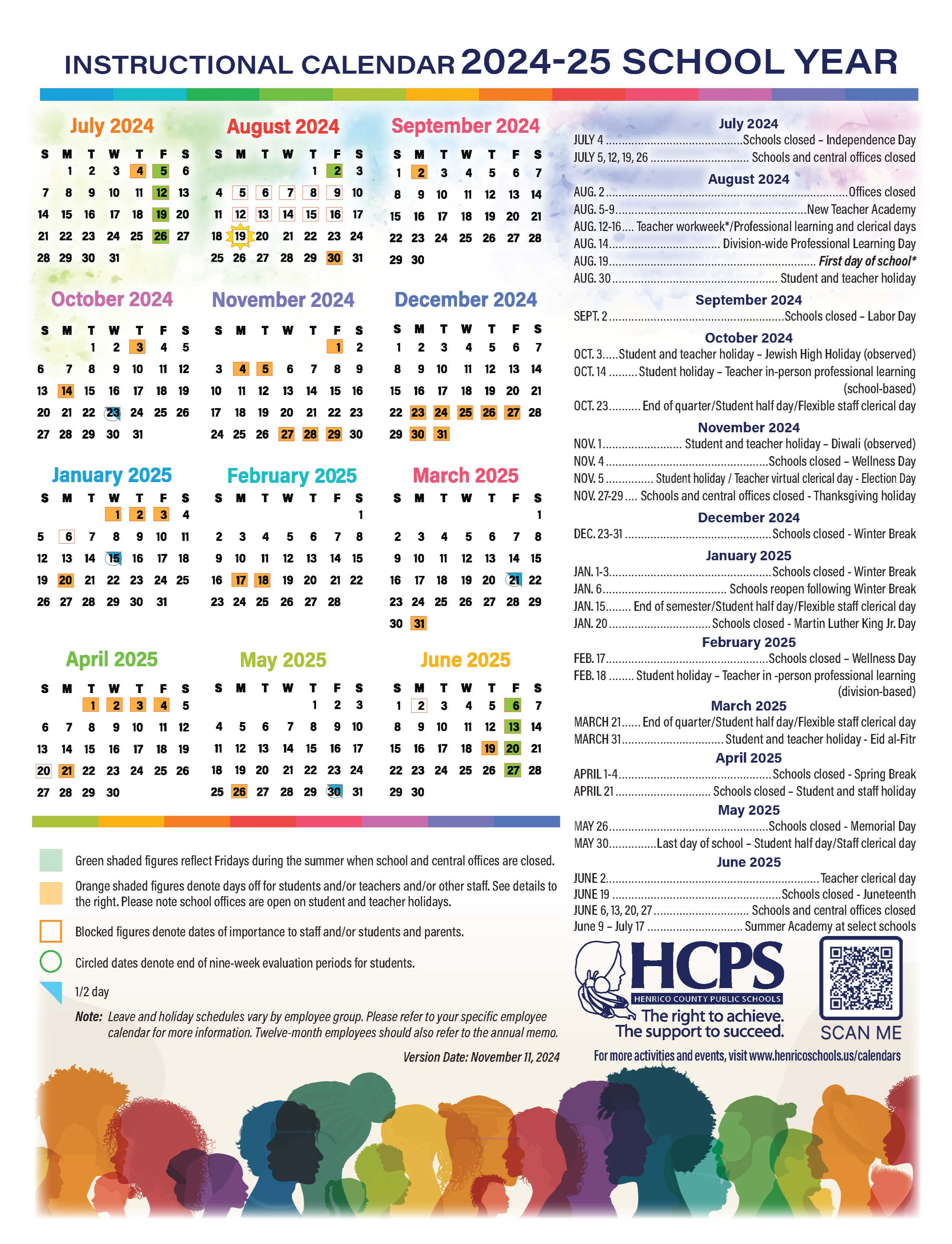 24-25 School Year Calendar