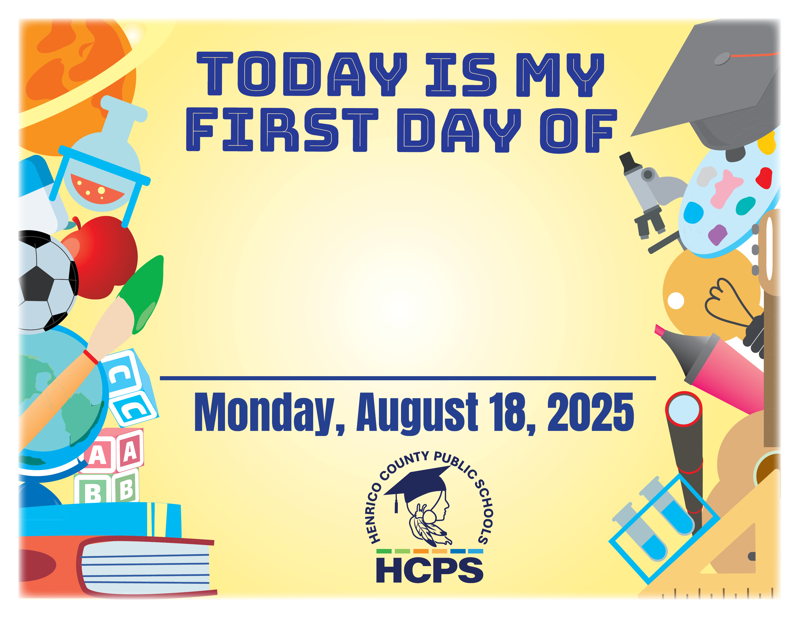 First day of school sign 2025