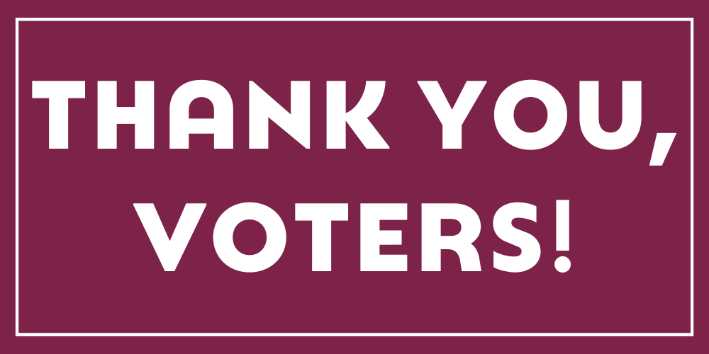 Thank you Voters!