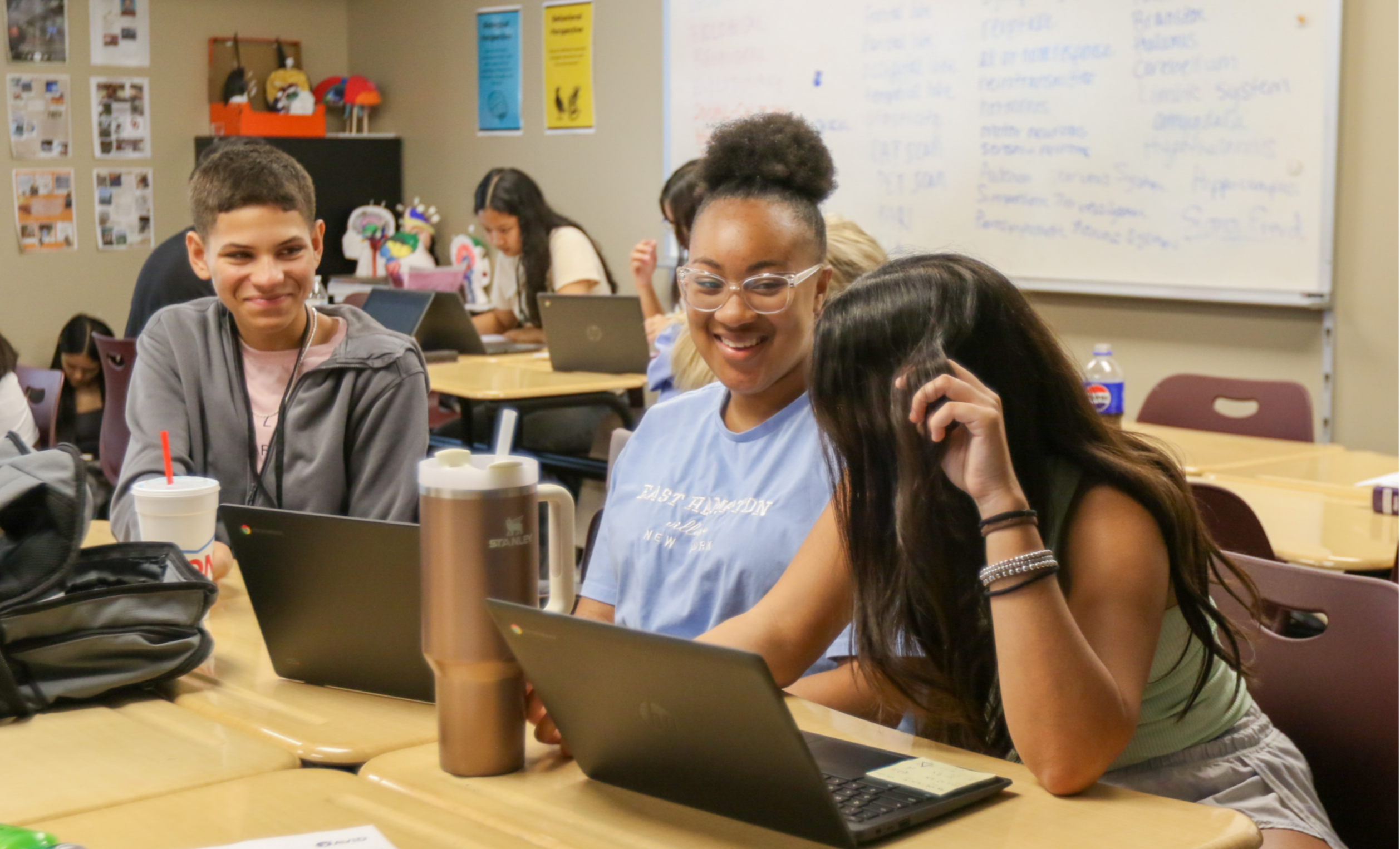 Students on laptops