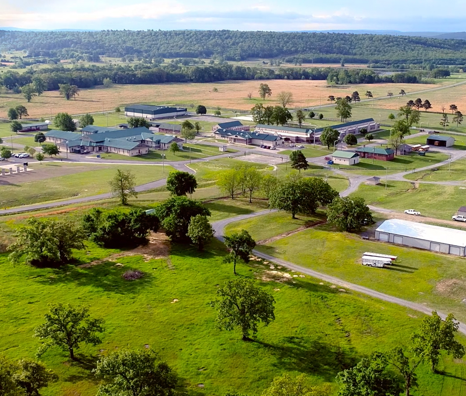 Aerial view of the campus