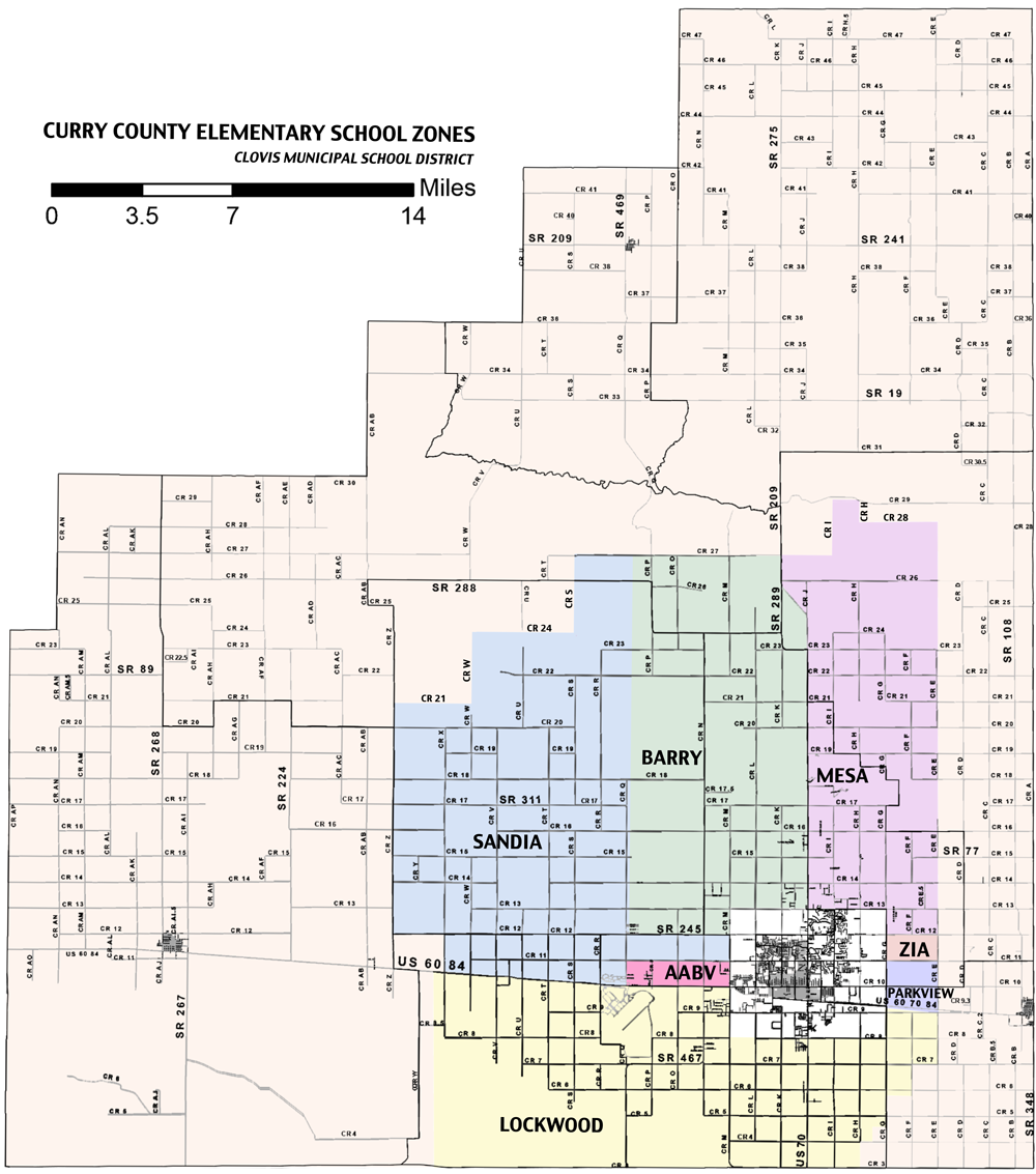 Elementary Zones for Curry County Residents