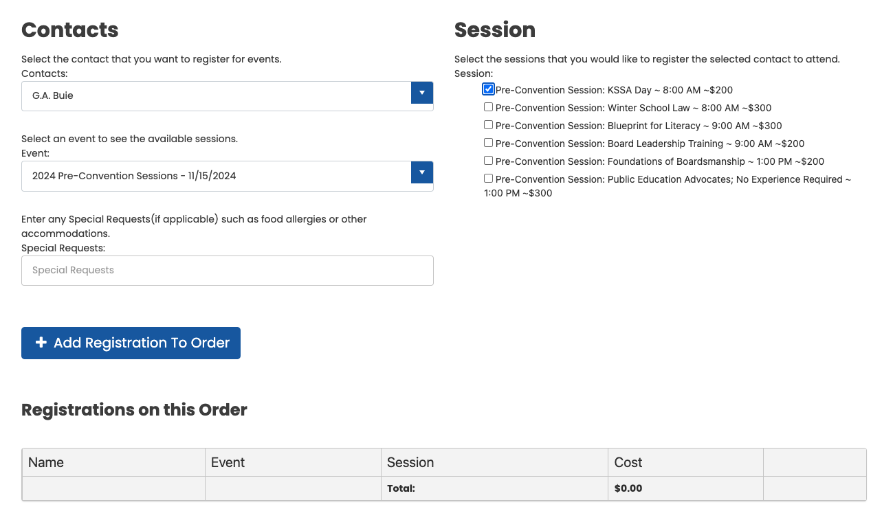 KSSA Day Registration