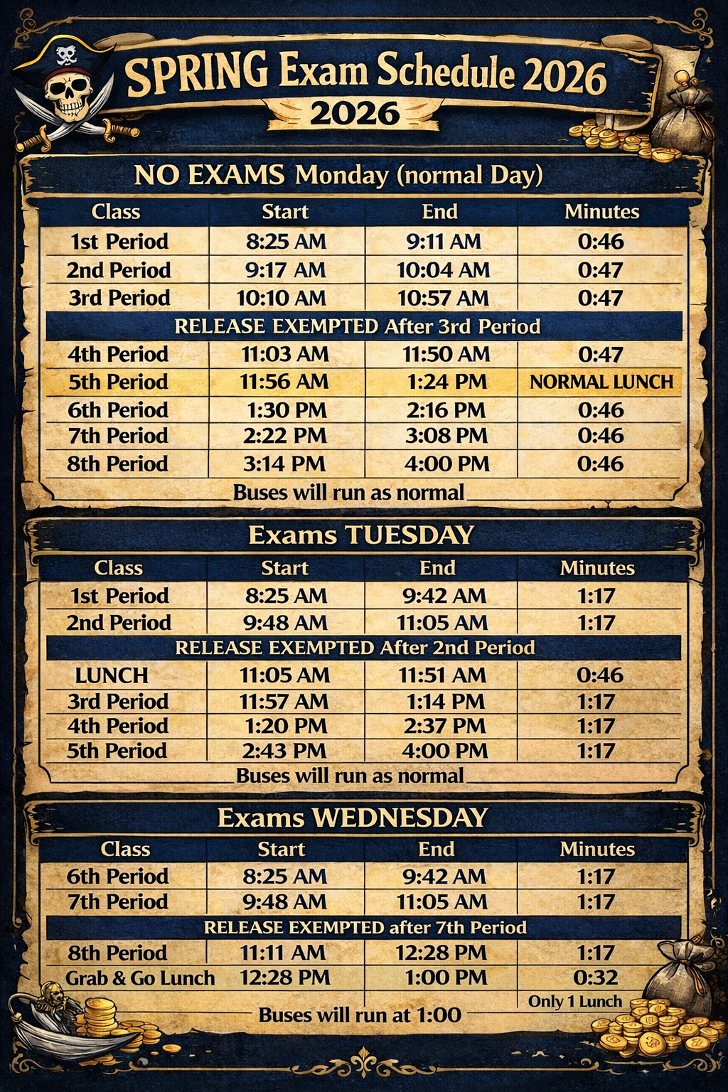 Exam Schedule