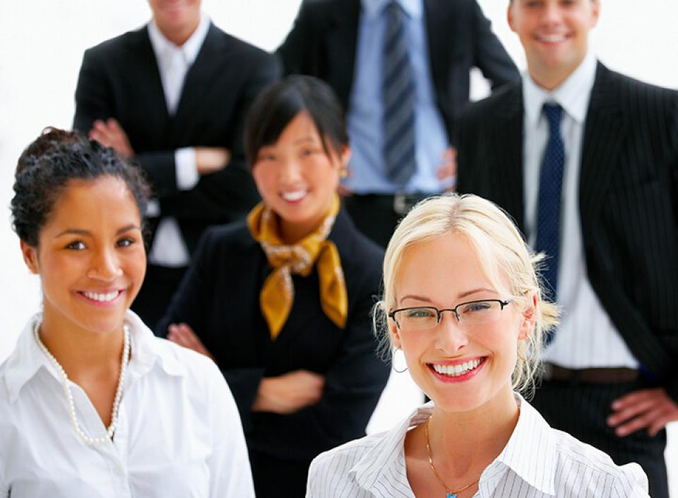 Stock photo of people professionally dressed