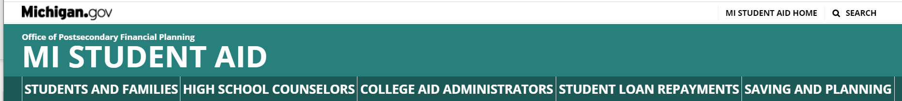 Michigan Department of Treasury Student Aid Programs