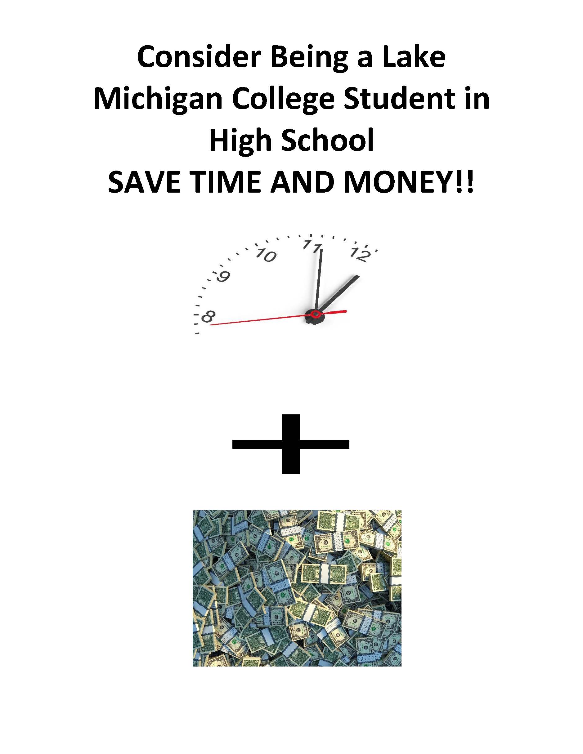 Dual Enrollment visual for saving time and money