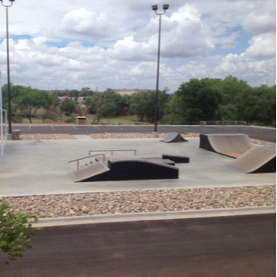 landscape image of skate park in Borger texas