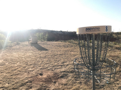 outside photo of disc golf basket