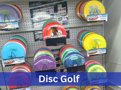 Disc golf equipment display