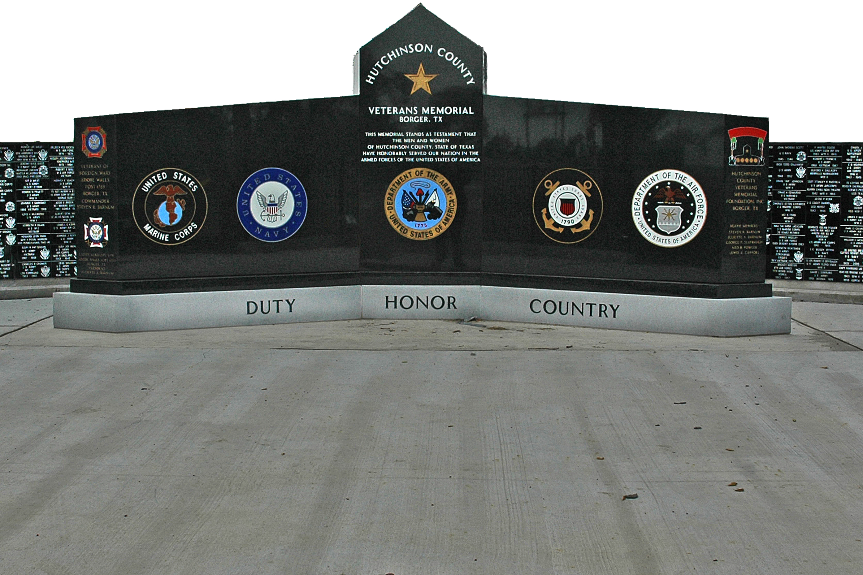 Veterans Memorial wall 