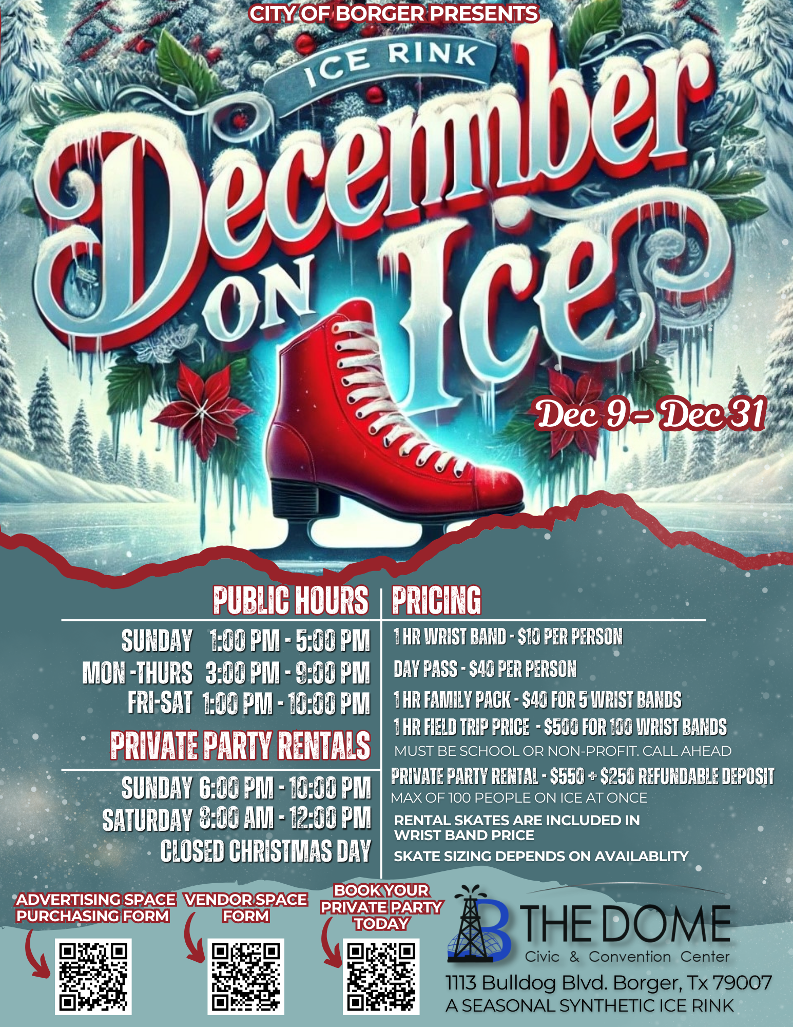 ice rink flyer