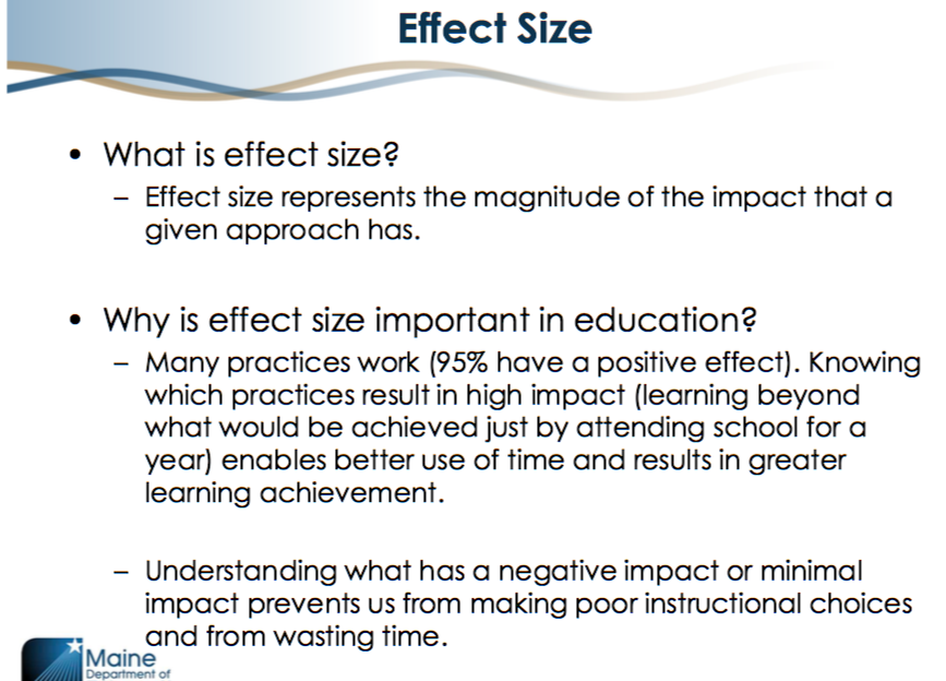 Effect Size info