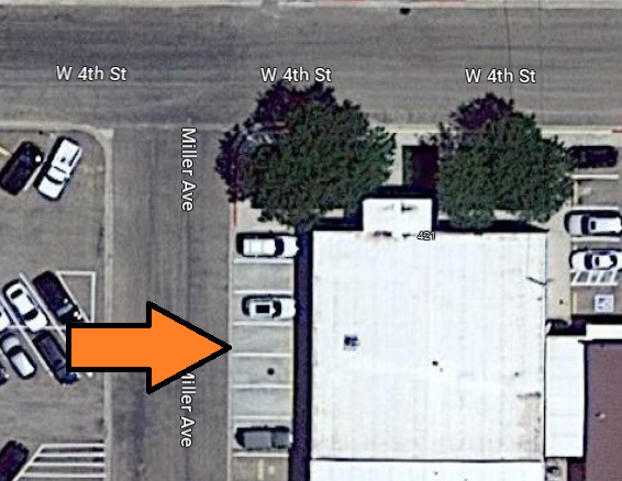 Satellite image showing the location of the DISD enrollment center