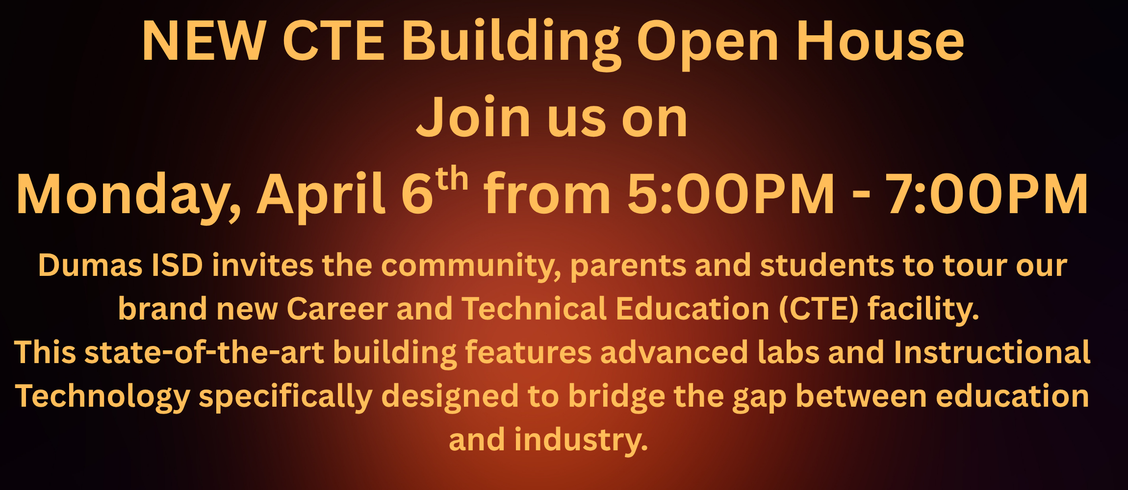 CTE Open house banner 