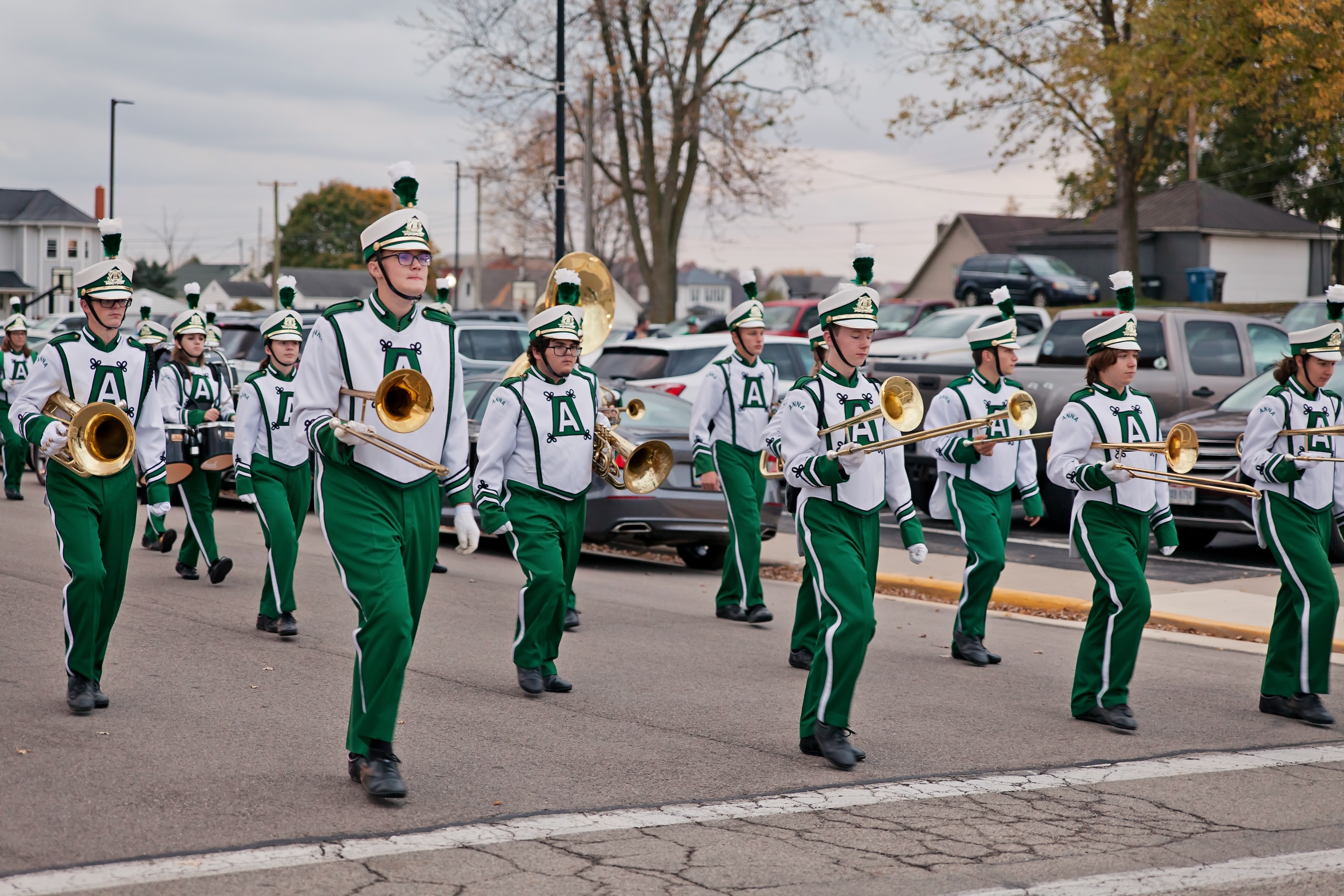 Band marching in formation