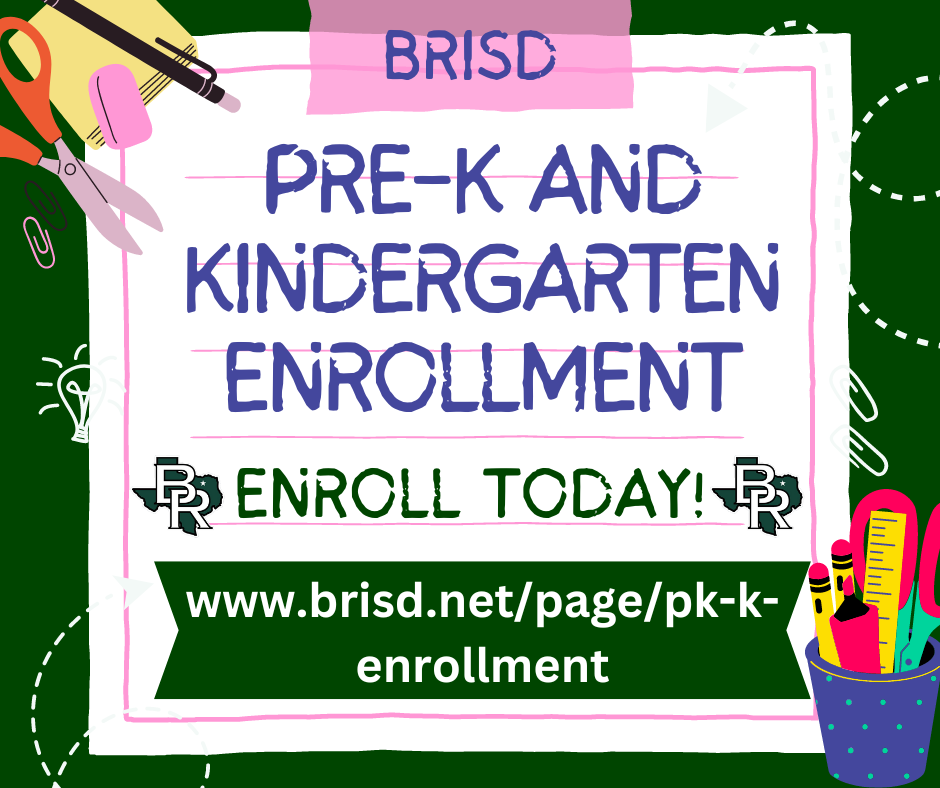 Pre-K and Kindergarten enroll today graphic