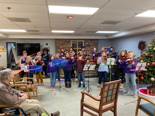 Orchestra Students Performing for Aldersgate Retirement Residents