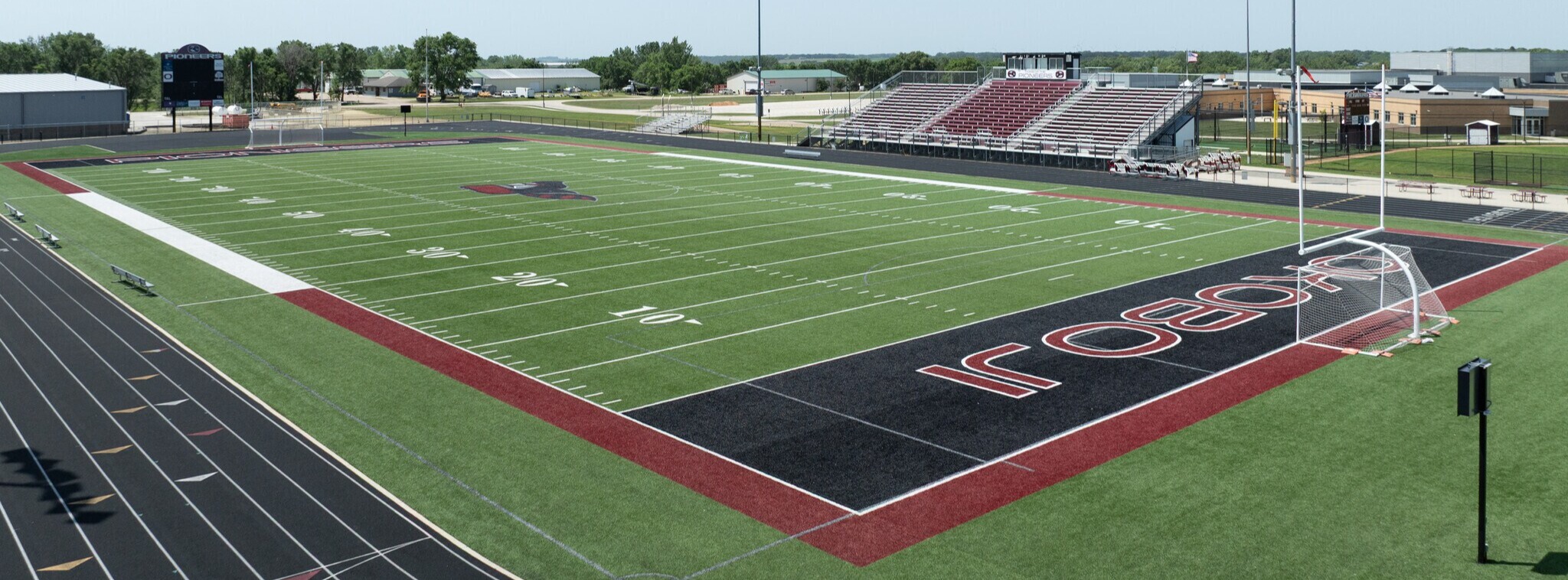 Okoboji Schools wordmark with pirate