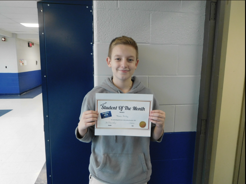 December 8th Grade Student of the Month