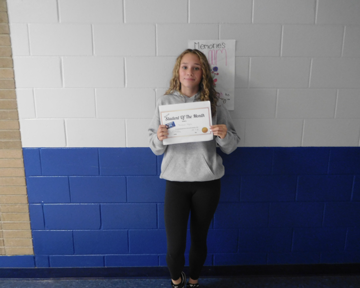September 8th Grade Student of the Month
