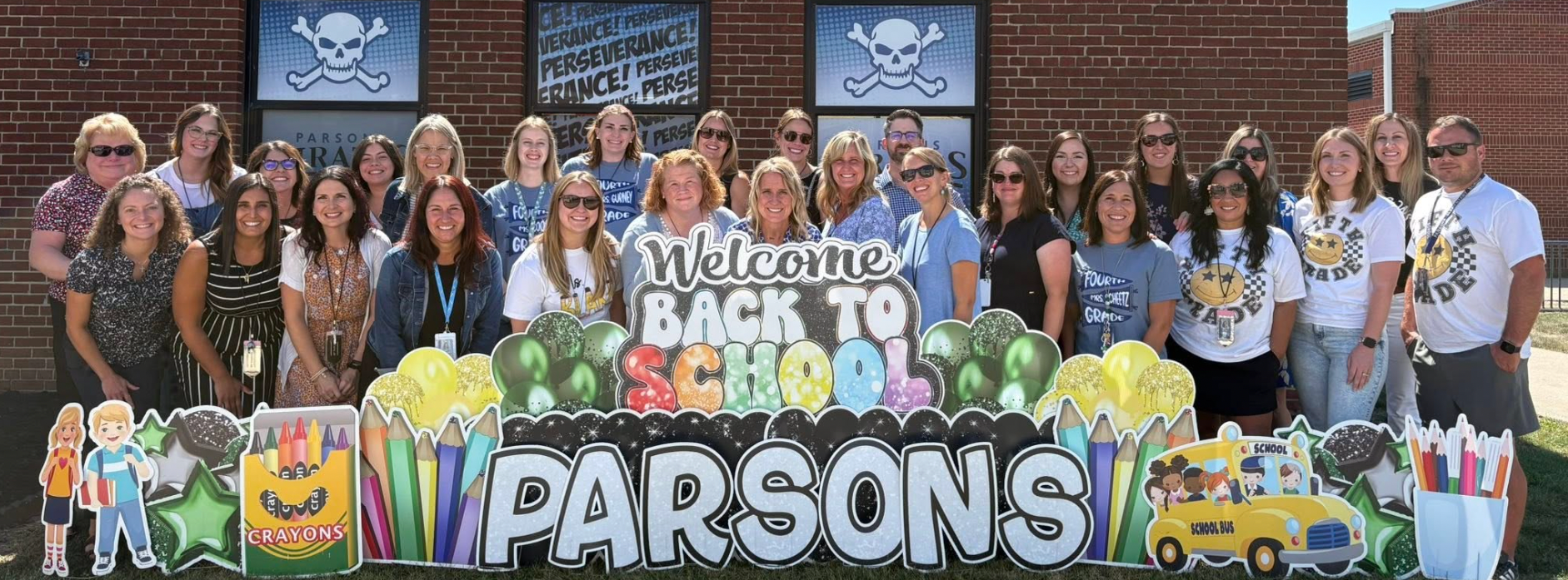 Parsons Teaching Staff on the first day of school