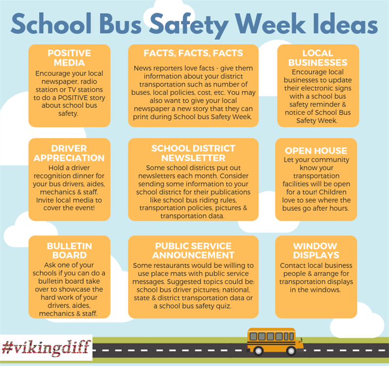 School Bus Safety Week Ideas