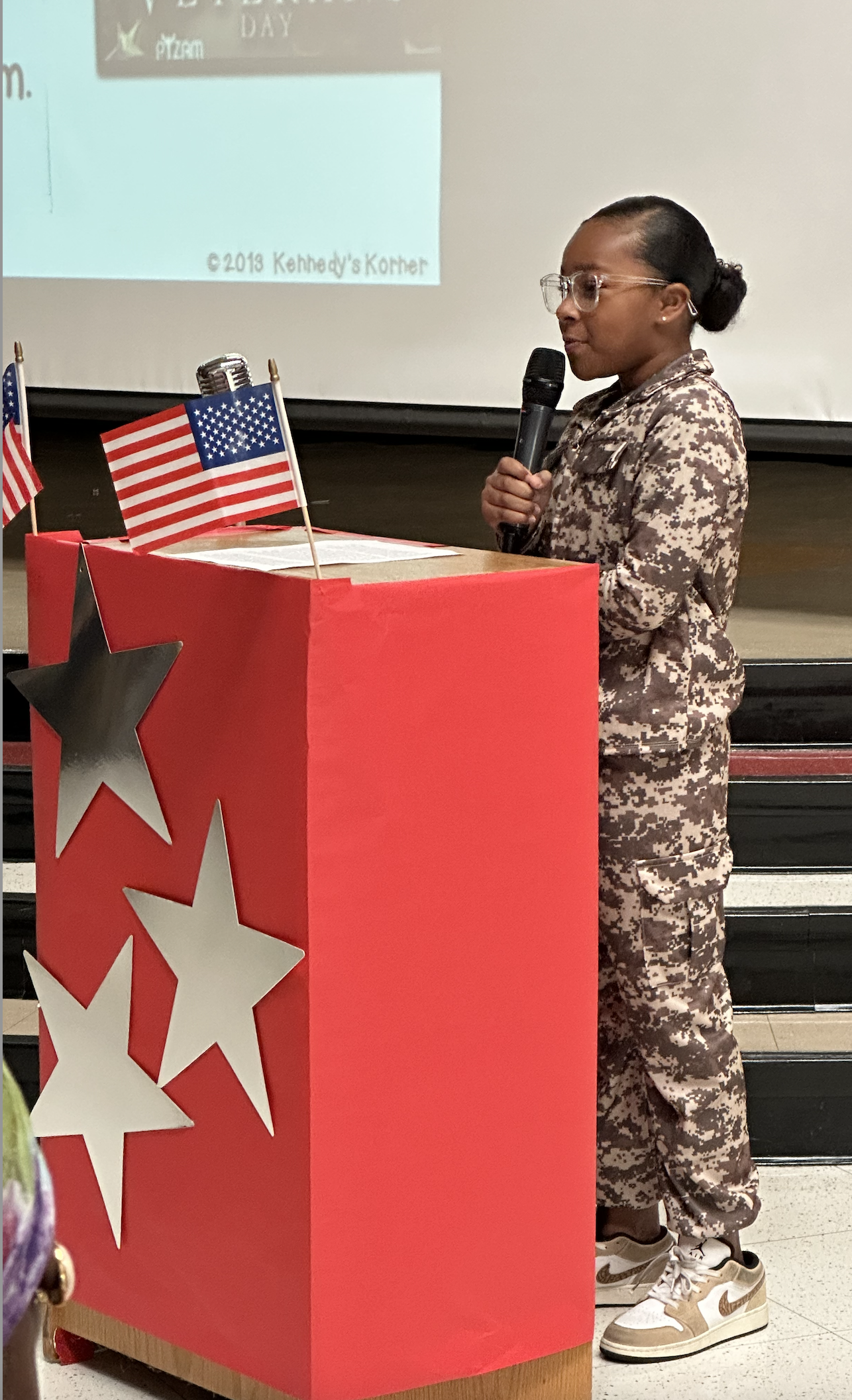 Woodlawn student on Veterans Day