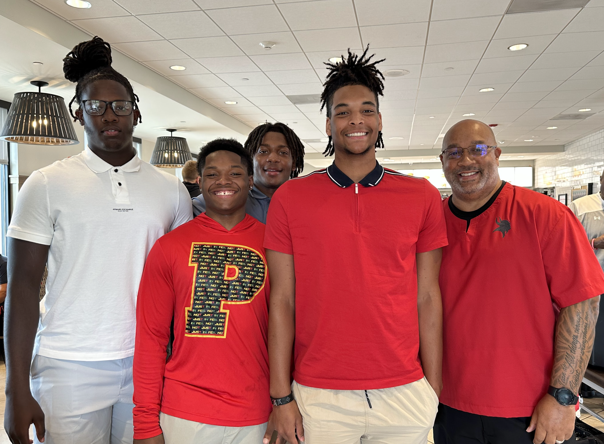 Football Captains with Mr. Card at Chick-fil-A WCPO press conference