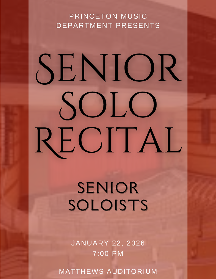 Senior Solo Recital program