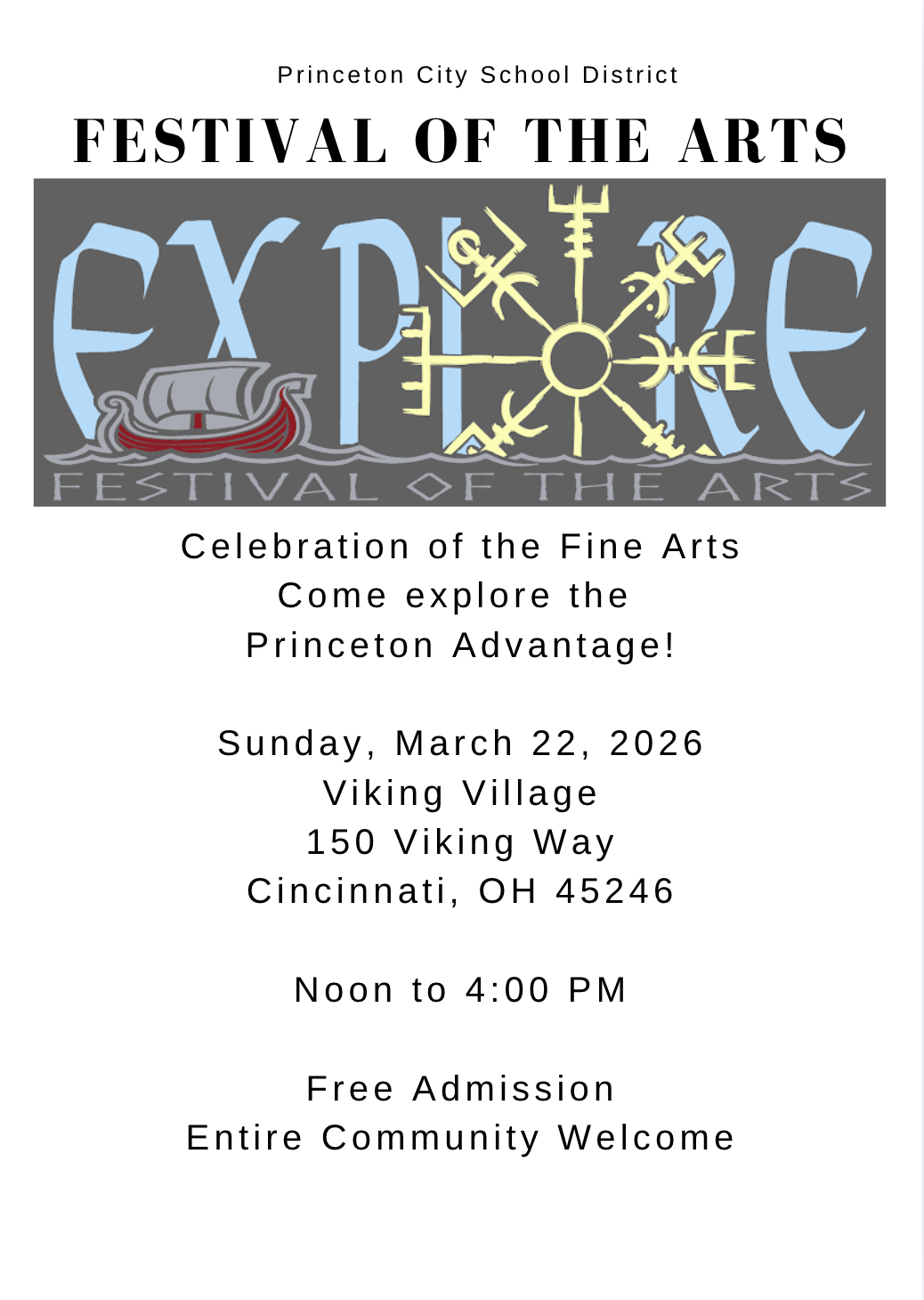 Festival of Arts flyer information