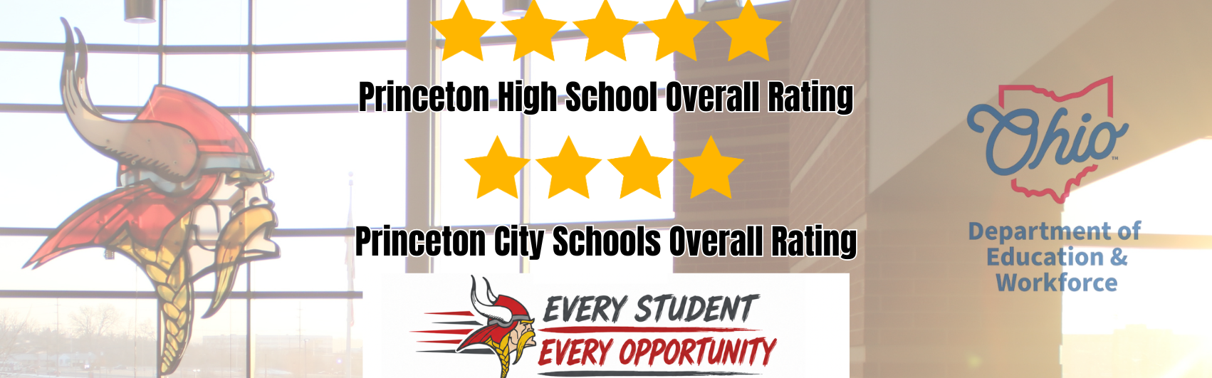 Princeton High School: 5-star overall rating; Princeton City Schools: 4-star overall rating.