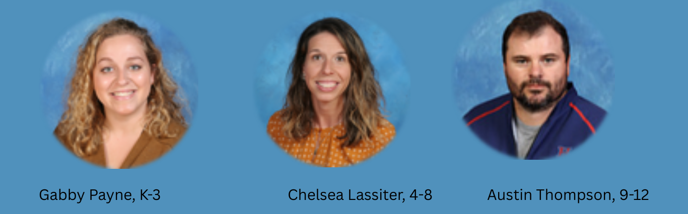 three headshots  of 2 women and a man
