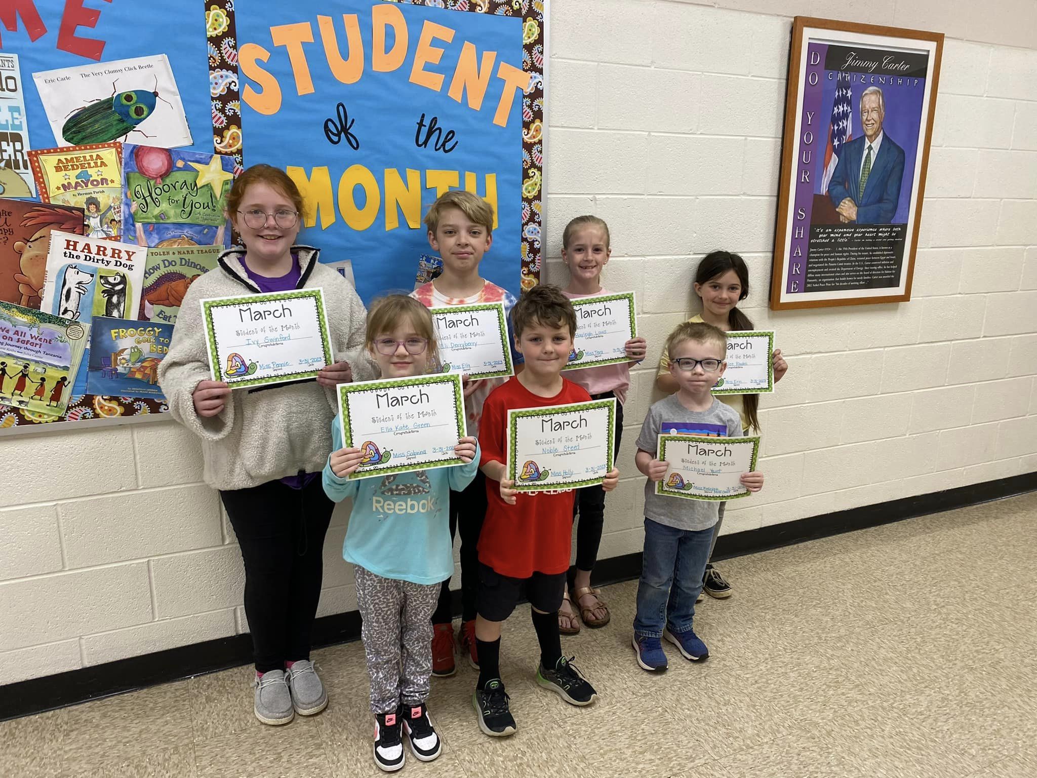 clarksburg elementary students of the month