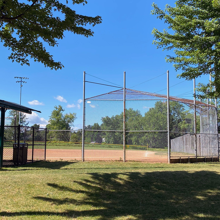 batting cage of baseball field