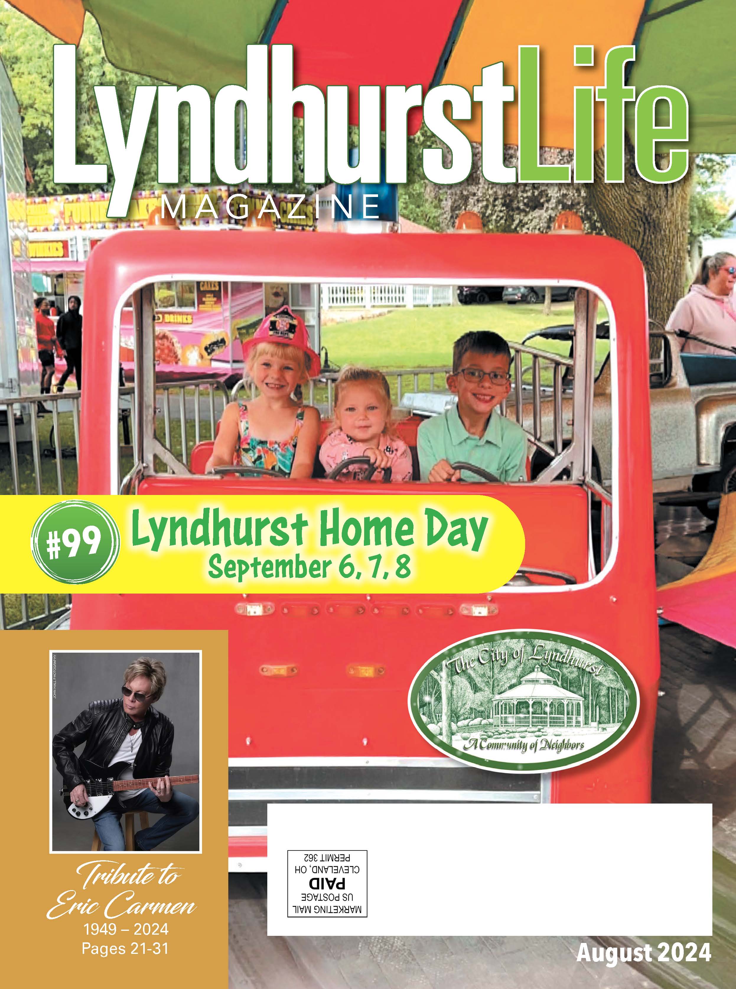 August 2024 Cover with kids in train