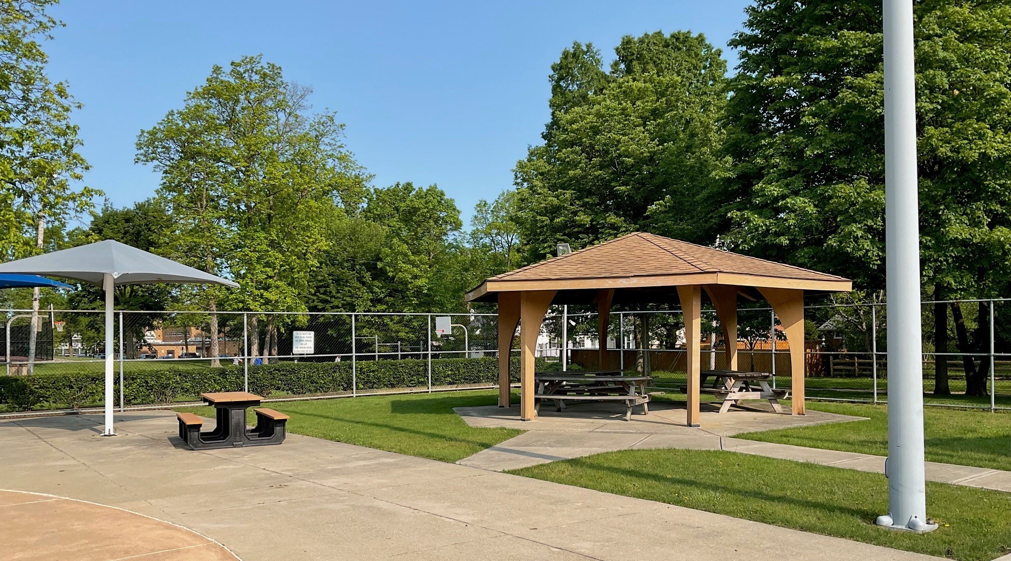 wooden pavilion