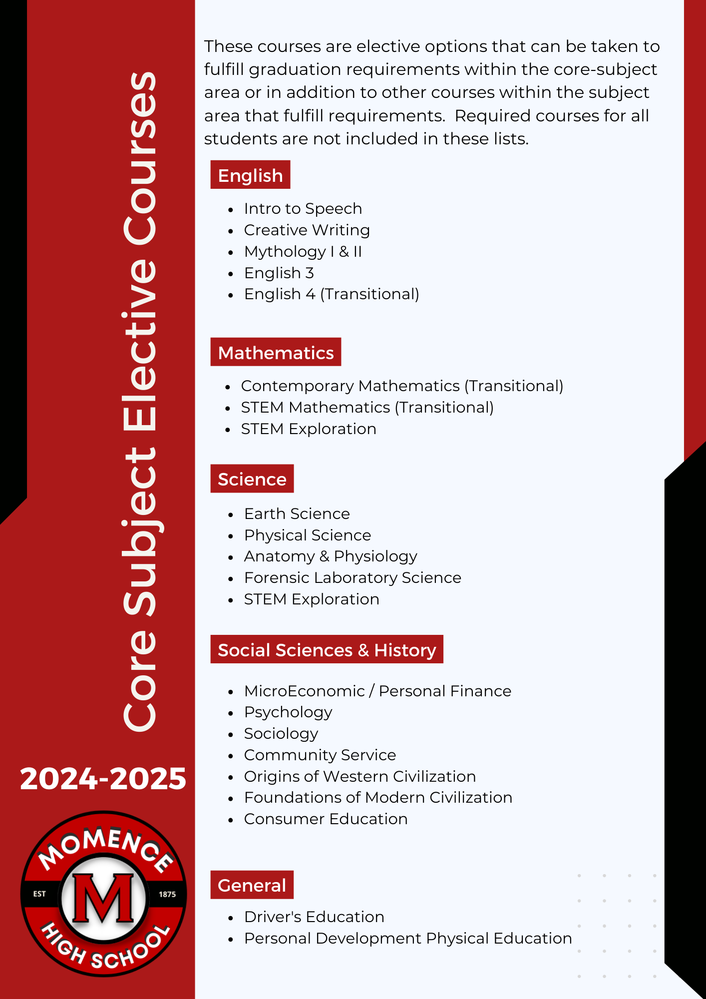 MHS Student Course Selection | Momence CUSD 1