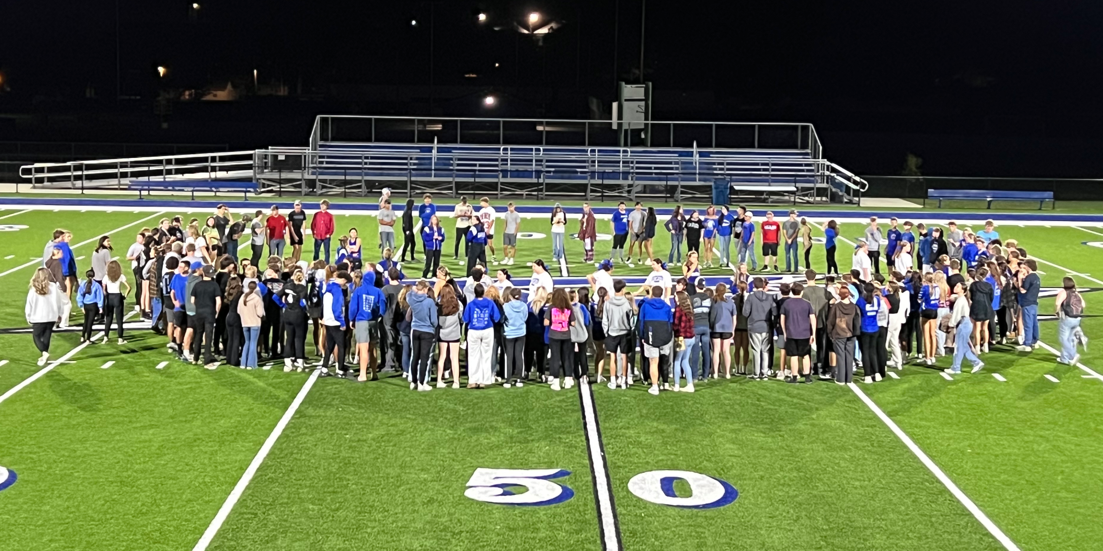 Students on Football Field