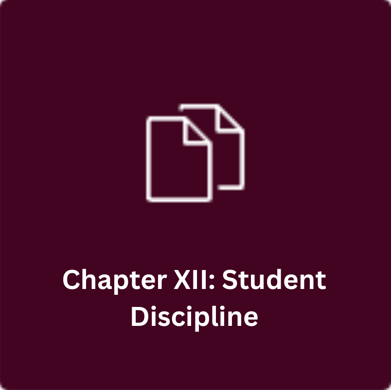 Chapter XII: Student Discipline