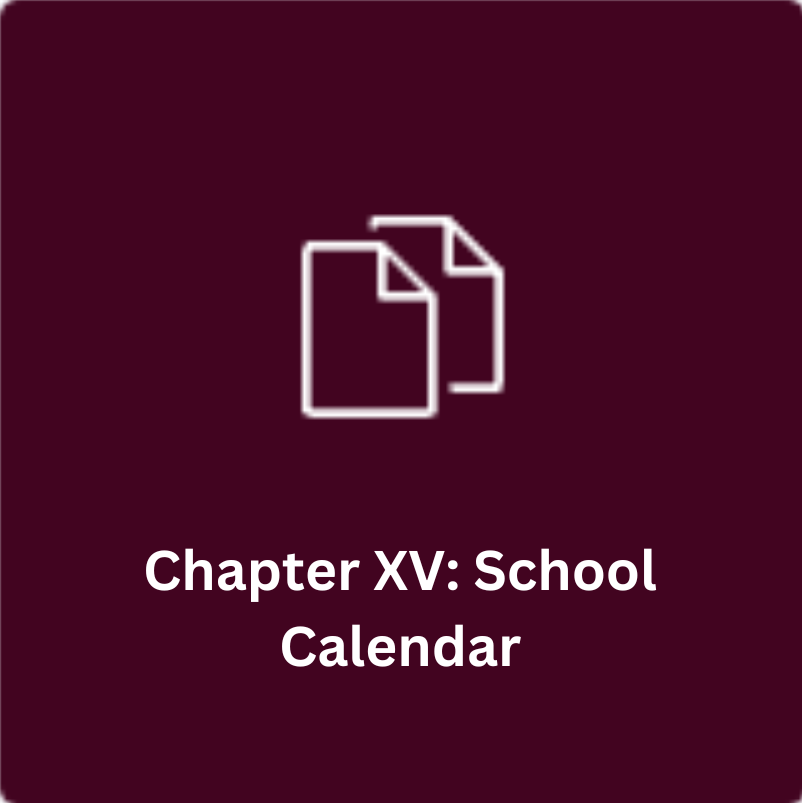 Chapter XV: School Calendar