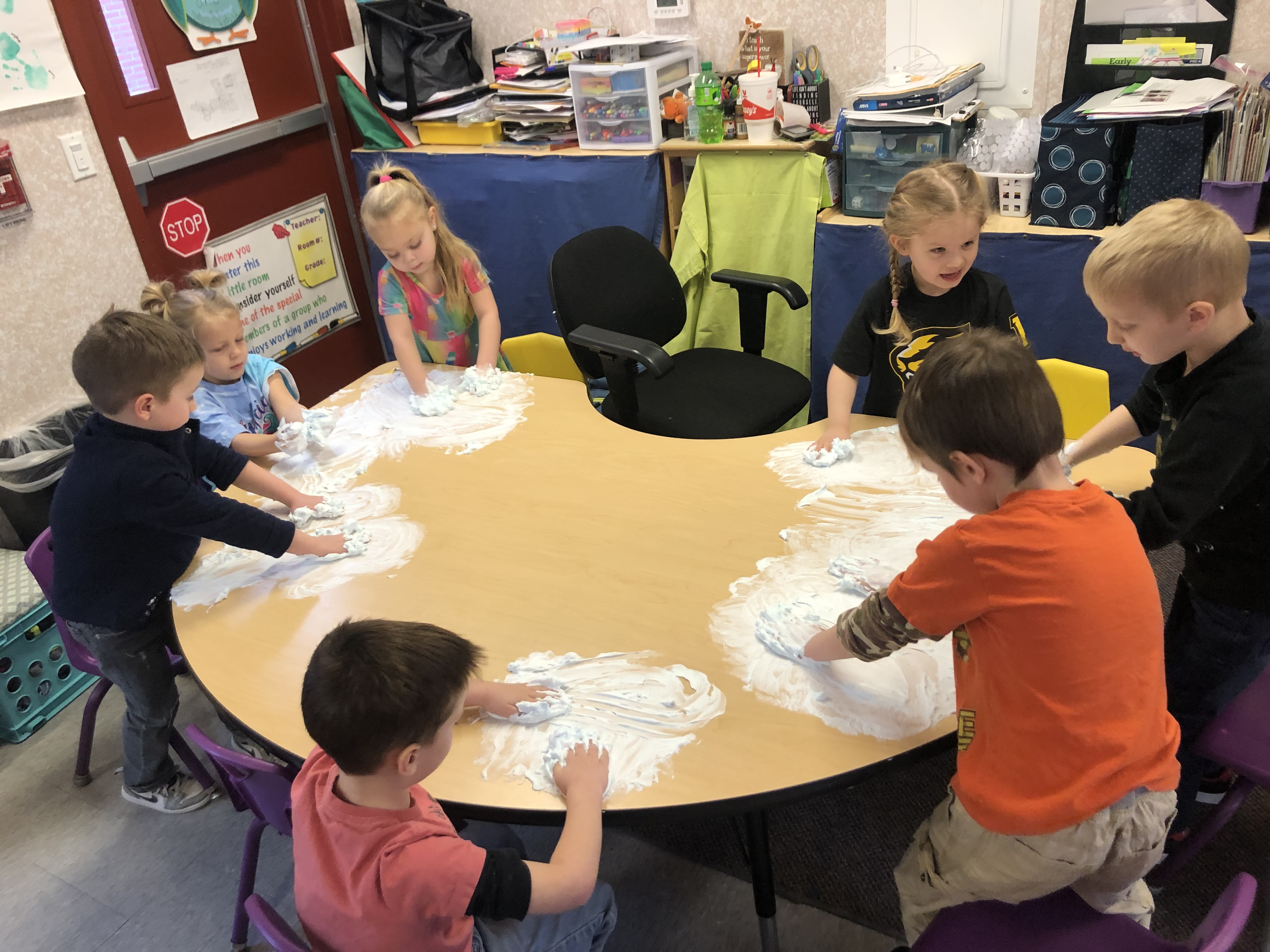 Students in Sensory Play